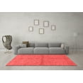 thumbnail image 3 of Ahgly Company Indoor Round Abstract Red Modern Area Rugs, 6' Round, 3 of 4