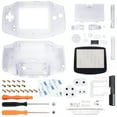 thumbnail image 2 of IPS Ready Upgraded eXtremeRate Clear Replacement Shell Full Housing Cover with Buttons for Gameboy Advance GBA – Compatible with Both IPS & Standard LCD – Console & IPS Screen NOT Included, 2 of 7