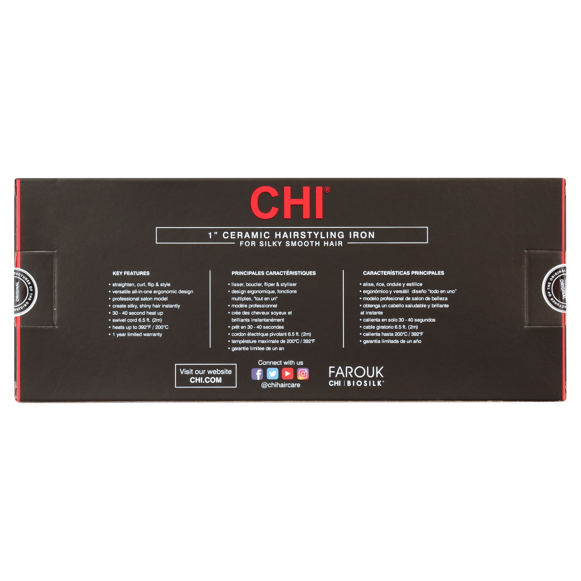 CHI 1" Tourmaline Ceramic Hairstyling Iron