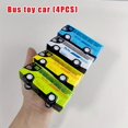 thumbnail image 4 of MesaSe 4pcs Pull-Back Mini Bus Toy Cars for Youngsters - Durable Plastic  Assorted Colors - Perfect Pocket-Sized Gift for Youngsters, 4 of 6