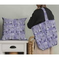 thumbnail image 5 of Soimoi Purple Georgette Viscose Fabric Text & Monuments Architectural Printed Craft Fabric by the Yard 42 Inch Wide, 5 of 5
