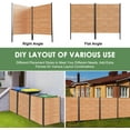 thumbnail image 4 of Outdoor Privacy Screen Privacy Fence Panels for Outside, 2 Panels 36"W X 44"H Wood Decorative Fence,Pool Equipment Enclosure, Patio Garden Fence Perfect to Enclose Trash Cans and Air Conditioner, 4 of 8