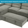 Upholstered Sectional Sleeper Sofa, SEGMART 82.5'' Reversible Pull Out Sectional Storage Sofa