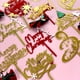 thumbnail image 3 of Decoración navideña con letras acrílicas, inserto para pastel de Feliz Navidad, carrito de alce bonito, adornos para pastel, 2022, 3 of 4