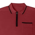 thumbnail image 7 of Busydd Quarter Zip Pullover Men Casual Solid Color Long Sleeve Shirts Trendy Comfortable Lapel Shirts for Men with Chest Pocket XL, 7 of 7