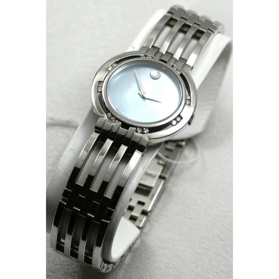 Movado New Esperanza Diamond Accent Bezel Mother of Pearl Stainless-steel Women's Watch