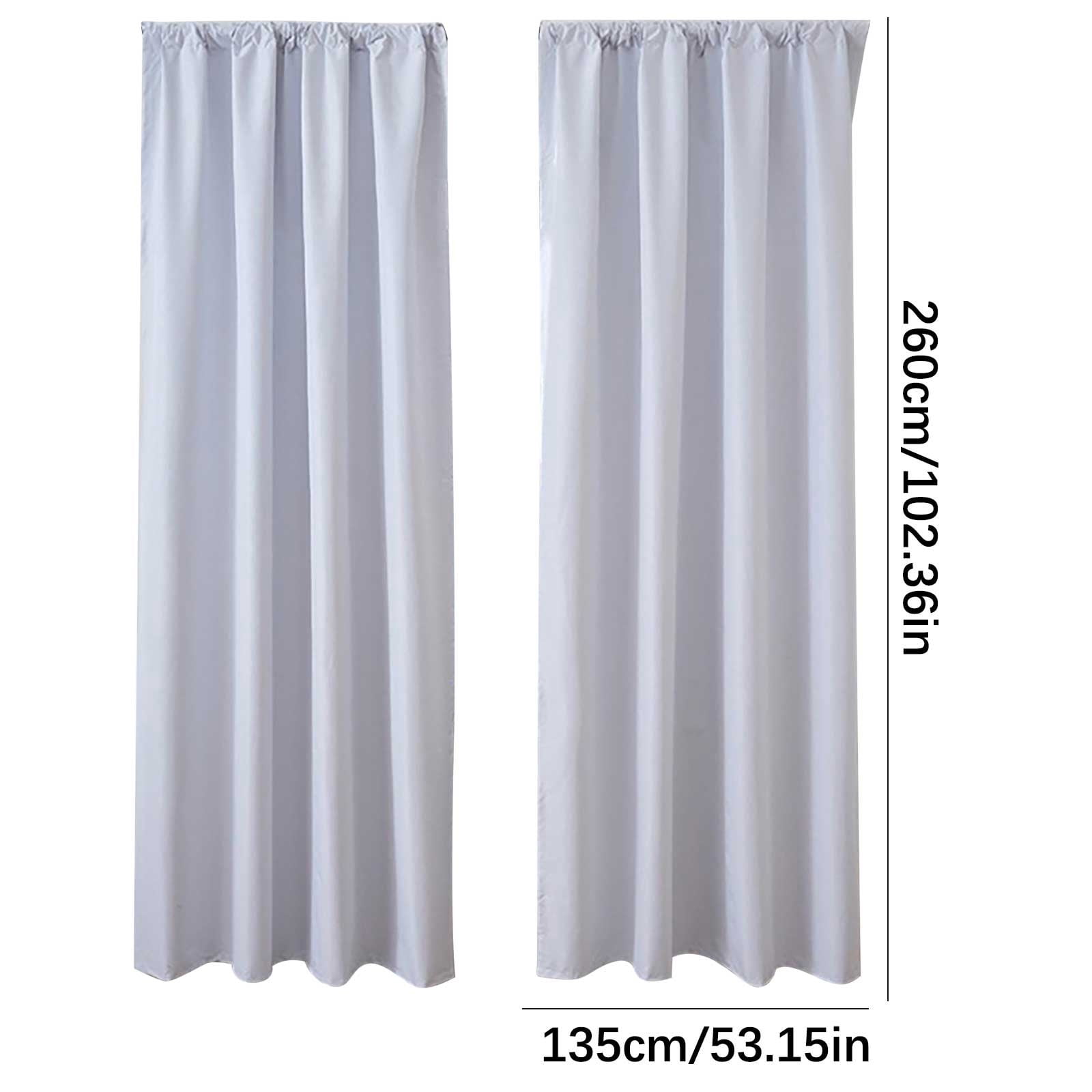 Bxaolu Blackout Curtains for Bedroom - Natural Linen Curtains 53 X 102 inch, Thermal Insulated Blackout 2 Panels Curtains Drapes, Rod Pocket, Darkening Privacy for Living Room, White