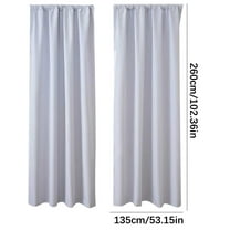 Light Blocking Blackout Curtains Set of 2 Complete for Bedroom Kitchen Scandinavian Solid White 53x102 Inch