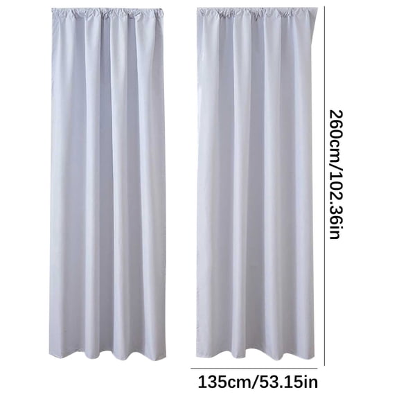 Light Blocking Blackout Curtains Set of 2 Complete for Bedroom Kitchen Scandinavian Solid White 53x102 Inch