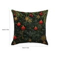thumbnail image 3 of Zznnkj Christmas Throw Pillow Covers, 18 x 18 Inch, Soft Comfortable Linen Pillowcases for Sofa Bedroom Couch Winter Holiday Party Home Decor, 3 of 6