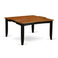 thumbnail image 4 of East West Furniture  Dining Set Includes a Square Table with Butterfly Leaf and 4 Kitchen Chairs, Black & Cherry, 4 of 5