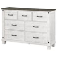 thumbnail image 4 of Coaster Lilith 7-drawer Wood Dresser Distressed Distressed Gray and White, 4 of 13