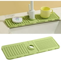 Faucet Mat for Kitchen Sink - 2024 New Silicone Faucet Mat Dish Soap Sponge Holder for Kitchen Sink Accessories Gadgets, Drying Mat for Kitchen Counter Bathroom Kitchen Sink Splash (Grey)