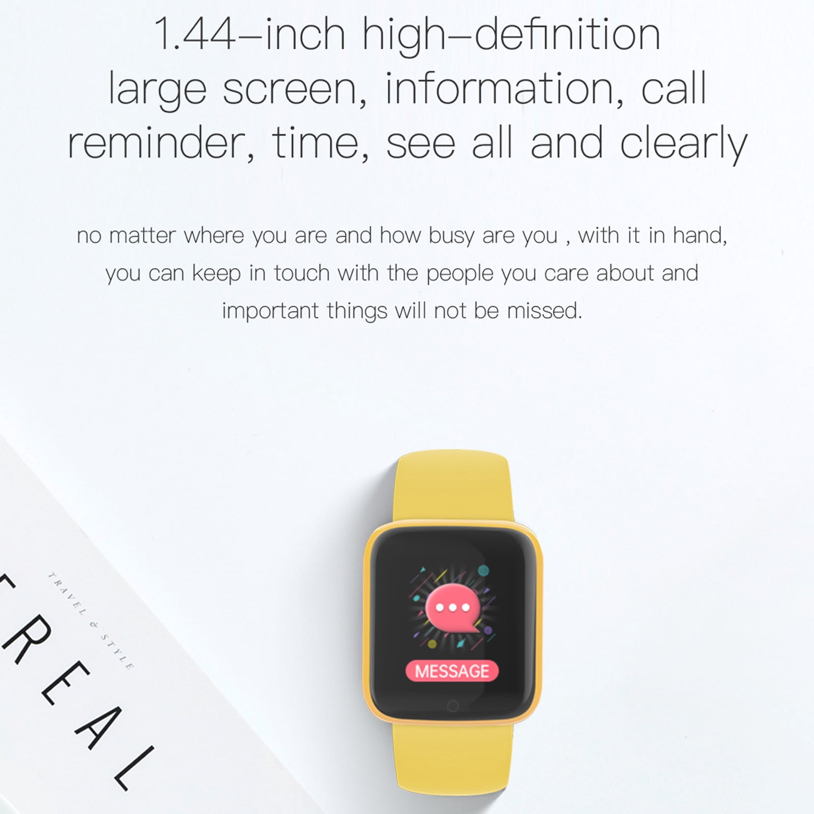 Major Summer Saving Cotonie LT716 Macaron Color BT4.0 Smart Watch Sleep  Fitness Waterproof Watch 1.44 Inch TFT LCD Screen - Walmart.com