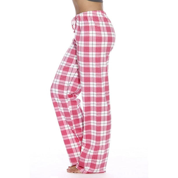 Pajama Pants for Women 100% Cotton Flannel Plaid Lounge Pants