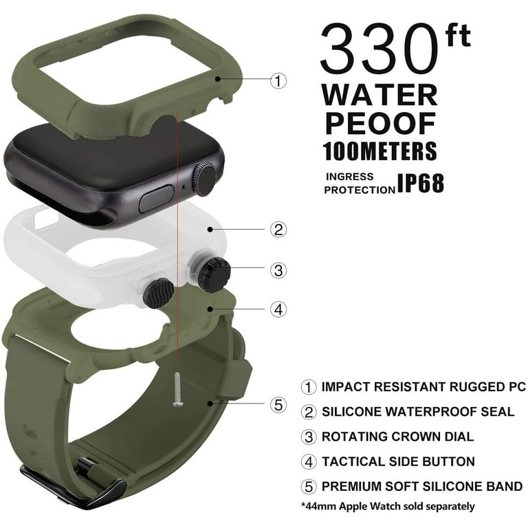 Tactical Apple Watch Band, Rugged iWatch Case