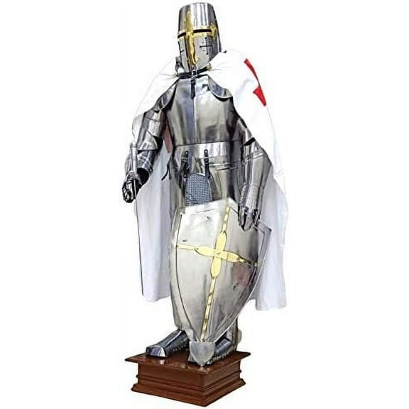 THOR INSTRUMENTS Full Suit of Armor Medieval Knight Combat Wearable Halloween Costume LARP 6 Feet Rustic Vintage Home Decor Gifts