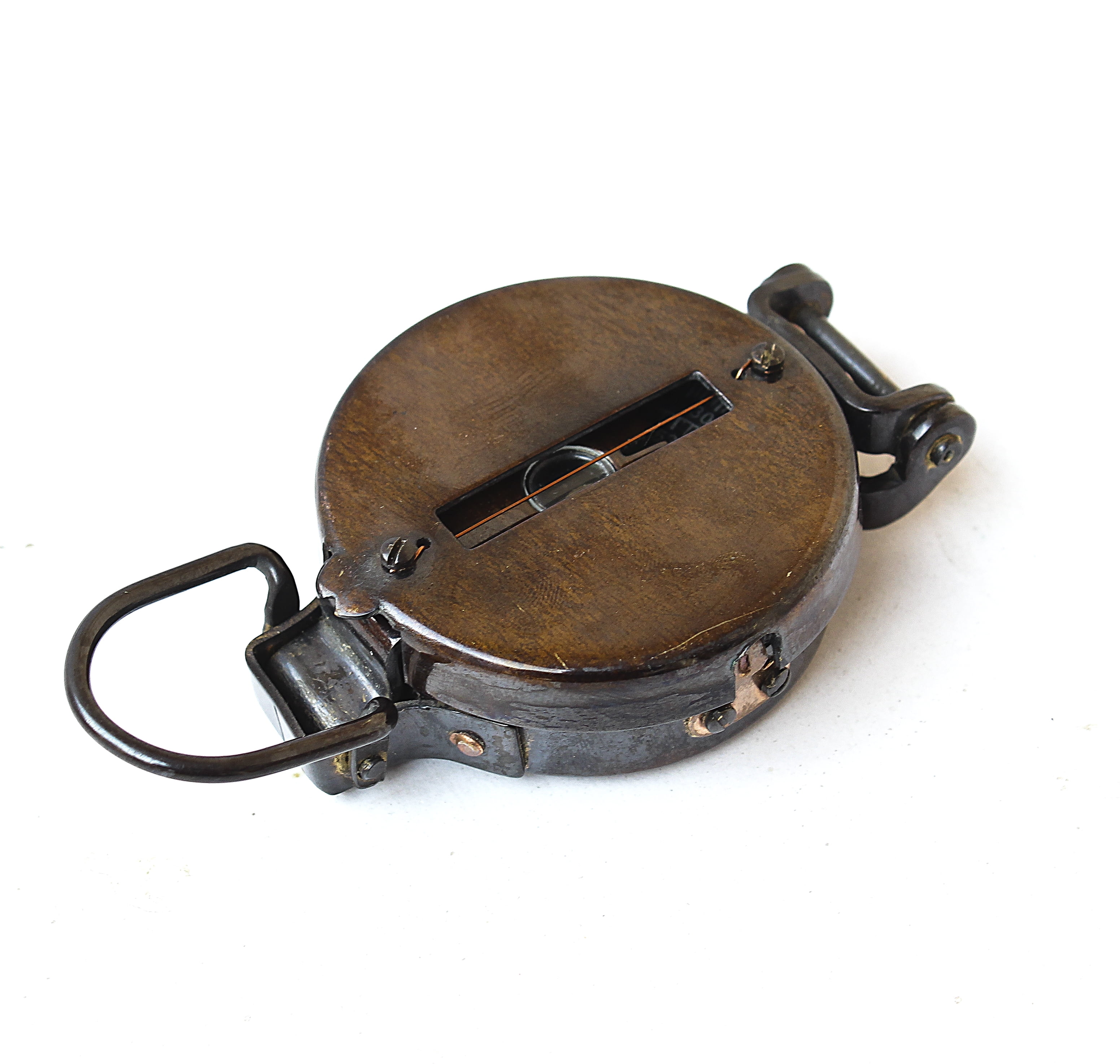 Lensatic black military Compass vintage antique navigational marine, 3 inches , Antique Brass Finish