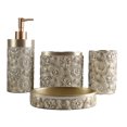 thumbnail image 1 of Set de accesorios de baño Hymmah Golden Design, 4 piezas, 1 of 7
