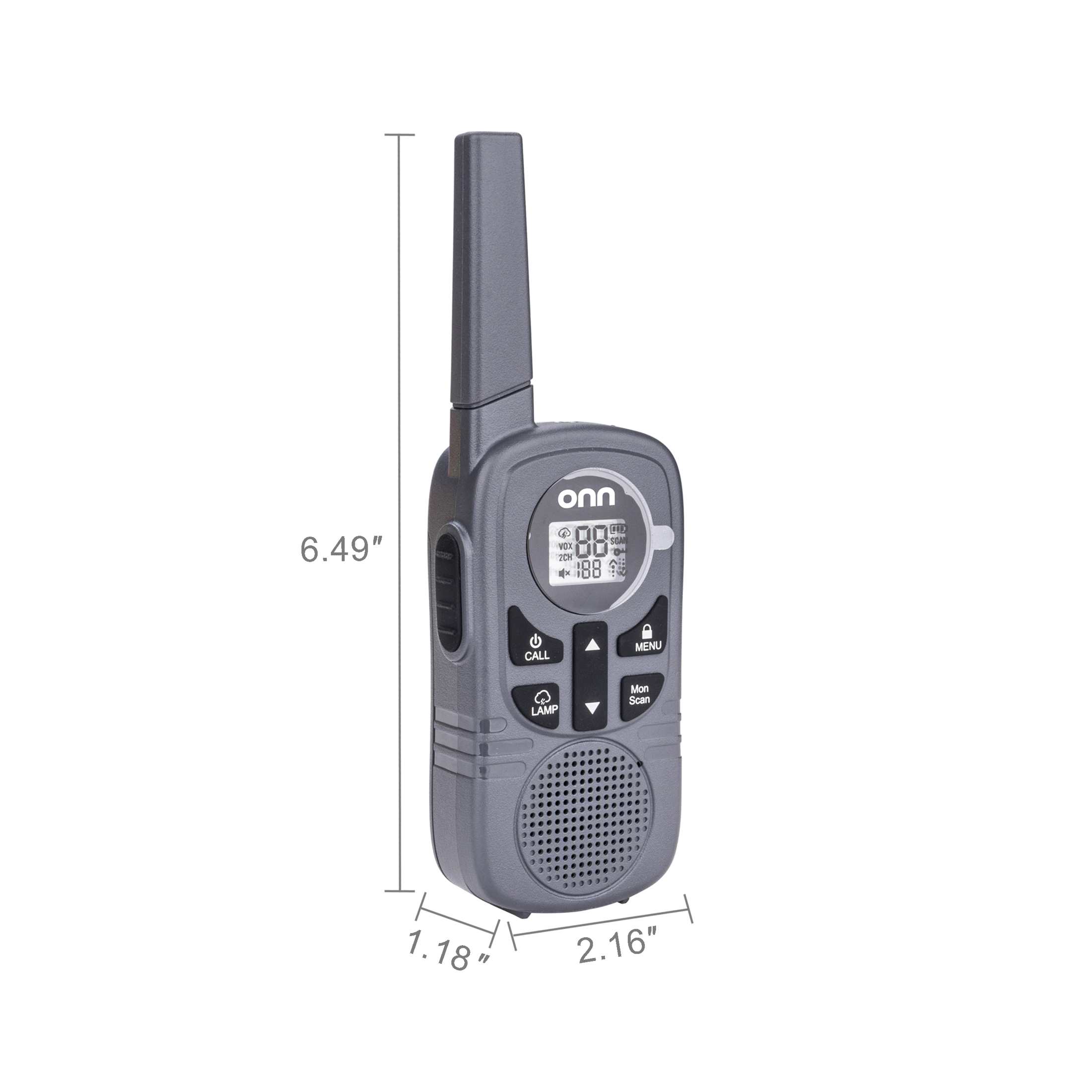 onn Walkie Talkies 16-Mile Range 2-Pack photo 3