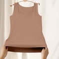 thumbnail image 5 of asjyhkr Womens Tank Tops Thermal Fall Undershirt Square Neck Sleeveless Soft Comfy Lightweight Casual Loungewear Tops(Large,Coffee), 5 of 5