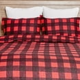 thumbnail image 2 of Buffalo Check Red Full/Queen 3 Piece Duvet Cover Set, 2 of 4