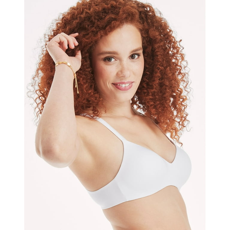 Hanes Ultimate Women's Wireless Bra with T-Shirt Softness White