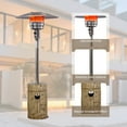 thumbnail image 2 of Afterglow 48,000 BTU Terrafab Base Patio Heater, Internal Gas Tank, Faux Wood Grain Effect Base, Light Yellow, 2 of 8