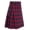 Red, variant on Simua Men's Red & Navy Tartan Plaid Utility Kilt | High-Waisted Pleated Skirt with Cargo Pocket Snap Fastener for Scottish Festival Casual Daily Wear