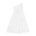 thumbnail image 4 of TiaoBug Kids Girls Special Occasion Dress One Shoulder Junior Bridesmaid Wedding Dresses, 4 of 5