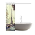 thumbnail image 3 of WOPOP Paris Eiffel Tower Maple Leaves Tree Home Decor 60x72 Inches Polyester Fabric Shower Curtain Bathroom Sets, 3 of 3