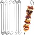 thumbnail image 1 of Juego de brochetas grill de 10 brochetas shashlik de 220 mm fabricadas en acero inoxidable, 1 of 5