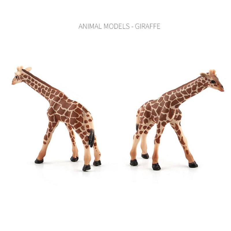 3PCS Science & Nature Toy Simulation Giraffe Animal Model Collectibles Toy 