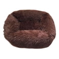 thumbnail image 3 of Cama para Perros Y Gatos, Perrera Cálida, Suministros para Mascotas de Felpa marrón oscuro Yuyangstore  Casa de la cama del gato, 3 of 8