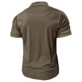 thumbnail image 6 of Lutiedan Mens Muscle Henley Shirts Button Down Collared Workout Stylish Dress Shirt Short Sleeve Summer Casual Outdoor Business Clothes, 6 of 9