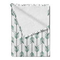thumbnail image 2 of Arrow Soft Flannel Fleece Throw Blanket, Pastel Color Arrow Pattern Old Tribal in Graphic Artwork Illustration, Cozy Plush for Indoor and Outdoor Use, 60" x 80", Black White Green, by Ambesonne, 2 of 5