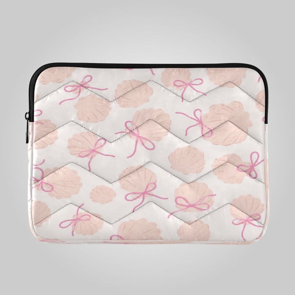 16in Laptop Bag Briefcases Computer Inner Bags Computer Bags Laptop Sleeves Work Travel School Bag Delicate Seashell Bow Pattern
