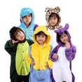thumbnail image 2 of Ropa de dormir caliente del traje de la franela de la Navidad de los pijamas del punto de la historieta del mono de los niños de la venta con capucha, 2 of 4