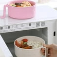 thumbnail image 5 of Microwave Ramen Bowl Set, Portable Roman Noodles Bowl with Lid, 33 Oz Ramen Noodle Bowl Instant Cooking for College Dorm Room Essentials, Dishwasher-Safe (Green+Pink), 5 of 6