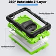 thumbnail image 2 of XYX For Lenovo Tab M8 4th Gen Case 8 inch 2024/2023, 360 Rotating Shockproof Cover with Stand, Screen Protector, Shoulder Strap, Lime PC, 2 of 7