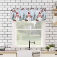 thumbnail image 4 of Blue Snowman Christmas Kitchen Valances for Windows 42x12 Inch Kitchen Curtains Valances Rod Pocket Xmas Tree Branch Birds Bathroom Window Valances for Window Treatment Decor, 4 of 6