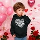 thumbnail image 5 of Sudadera con capucha y estampado de corazón de San Valentín, sudadera de manga larga para niños y niñas, chaqueta para niñas de talla mediana y grande., 5 of 7