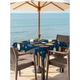 thumbnail image 4 of Square Outdoor Tablecloth with Umbrella Hole Sports Theme Outside Table Cloth Waterproof Patio Table Cover Cartoon Soccer Baseball Basketball Star Blue Zipper Tablecloths for Picnic 60x60 Inch, 4 of 8