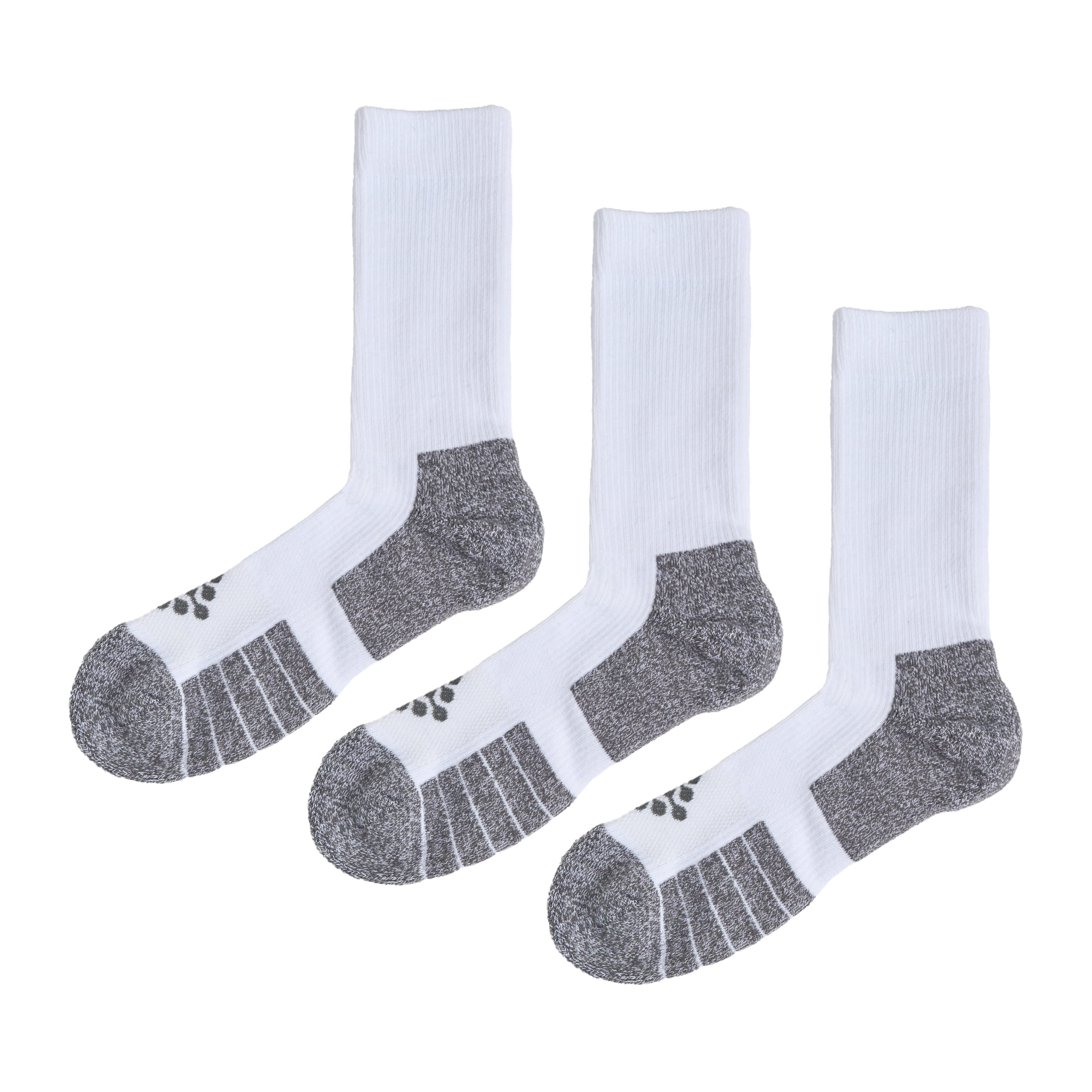 TRUEENERGY Flow High Impact Cushion Crew Sock, Men's Size 10-14.5, 3-pack