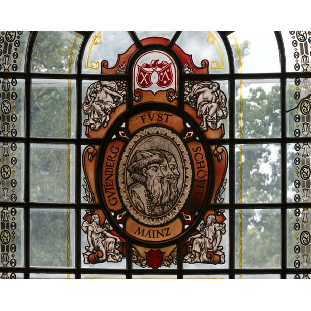 Print StainedGlass Details In The Hutzler Reading Room Located In