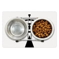 thumbnail image 1 of Alien Pet Mat for Food and Water, Monochrome UFO Stamp Look Spaceship Galaxy Travel Simplistic Print Art, Non-Slip Rubber Mat for Dogs and Cats, 18" X 12", by Ambesonne, 1 of 2