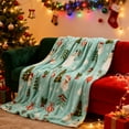 thumbnail image 2 of Cheapark Christmas Throw Blanket - Santa Claus & Tree Printed Microfiber Fleece, Soft Lightweight Decor for Couch, Sofa & Bed, Cozy Winter Holiday Accent, 2 of 7