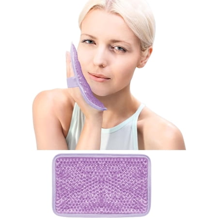 Lantu Gel Ice Pack Ice Bag with Strap-Reusable Hot & Cold Pack Compress Therapy for Pain, Swelling,Injuries of Knee, Shoulder, Foot, Back, Ankle, Neck, Hip, Elbow, Wisdom Tooth(1 pcs,Purple)