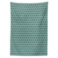 thumbnail image 3 of Ambesonne Ikat Tablecloth Rectangular Table Cover, Traditional Dots, 60"x84", Turquoise Grey, 3 of 4