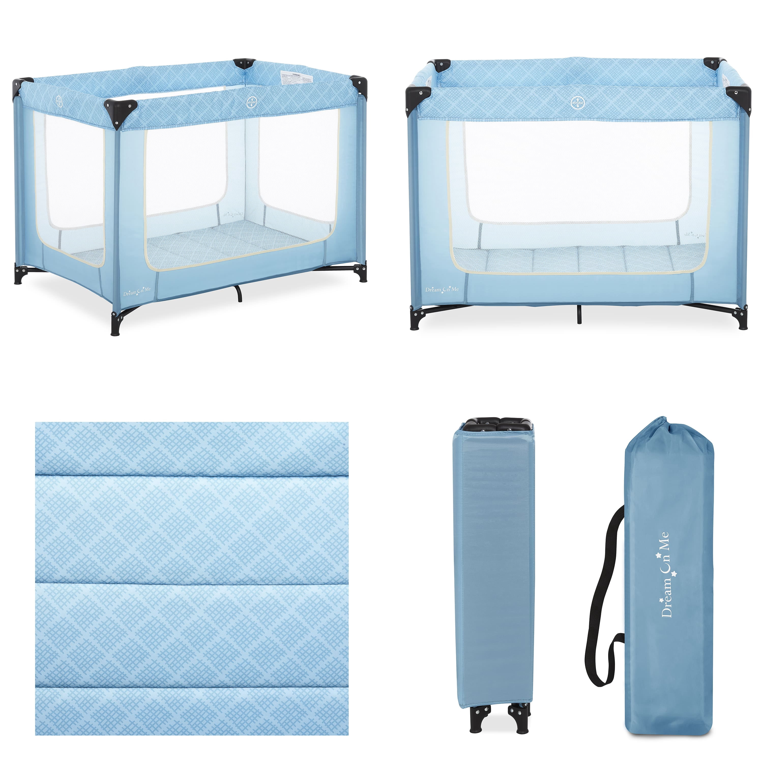 Dream On Me Zoom Portable Playard, Blue